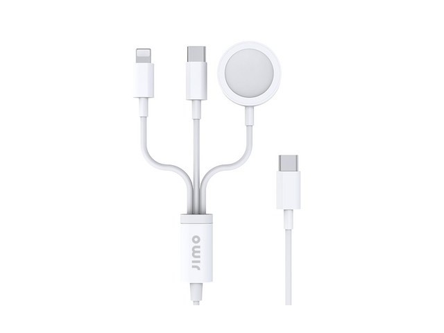 [아이폰 애플워치 충전기 3 in 1] 착용하면 멋진 지모 아이폰 애플워치 3in1 멀티 충전 케이블